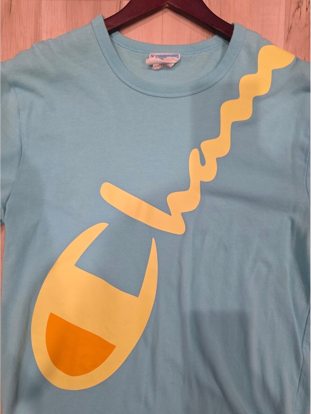 Champion Medium Light Blue Graphic T-Shirt - Picture 2 of 7
